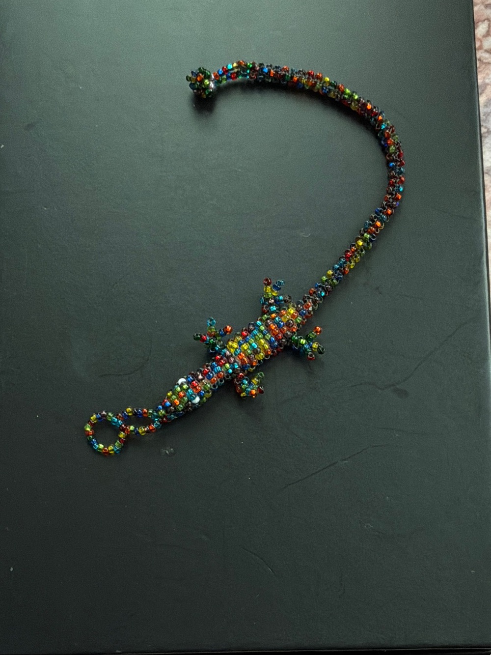 Beaded Lizard Reptile Ornament - Multicolor